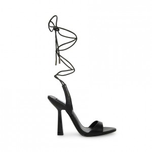 Tacones Steve Madden Michelle Leg Tie Mujer Negros | 7368142-HK