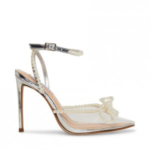 Tacones Steve Madden Viable Pearl Embellished Pump Mujer Blancos Multicolor | 9015467-XP