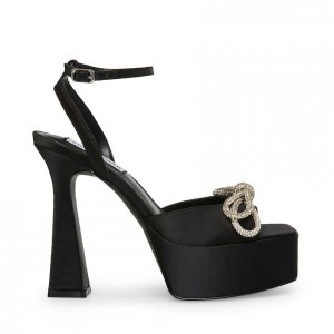 Tacones Steve Madden Vice Square Toe Mujer Negros | 7102365-FX