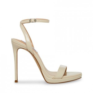 Tacones Steve Madden Wafer Strappy Mujer Beige | 3520687-BY