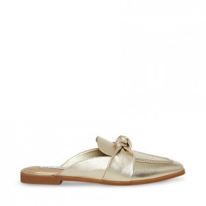 Tenis Planos Steve Madden Chart Mule Mujer Dorados | 0965837-JT