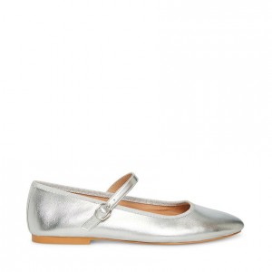 Tenis Planos Steve Madden Violette Mujer Plateados Metal | 9736208-PV