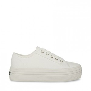 Tenis Steve Madden Bobbi 30 Flatform Mujer Blancos | 4532608-FL