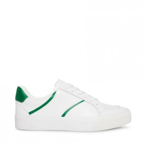Tenis Steve Madden Bryant Low Top Mujer Blancos Verdes | 9756280-XY