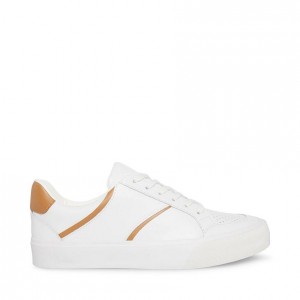 Tenis Steve Madden Bryant Low Top Mujer Blancos Marrom | 7326954-QP