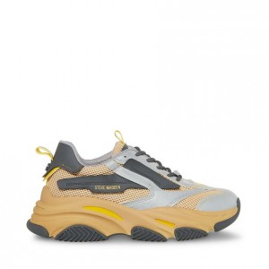 Tenis Steve Madden Possess Hombre Dorados Multicolor | 2619703-FQ