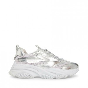 Tenis Steve Madden Possess Hombre Plateados | 3204786-PD