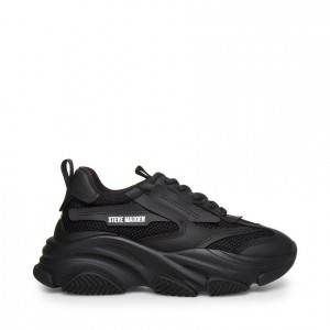 Tenis Steve Madden Possession Mujer Negros | 2617938-ZV