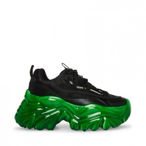 Tenis Steve Madden Revel Mujer Negros Verdes | 3270419-DA