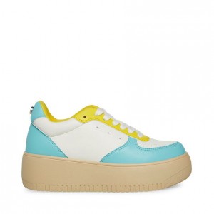 Tenis Steve Madden Rocket Mujer Azules Amarillos | 6134802-FO