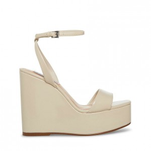 Zapatos Cuña Steve Madden Cecee Mujer Beige | 2941356-EO