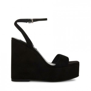 Zapatos Cuña Steve Madden Cecee Mujer Negros | 4529037-YN