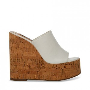 Zapatos Cuña Steve Madden Joanne Mujer Blancos | 1482956-WY