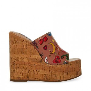 Zapatos Cuña Steve Madden Joanne Mujer Marrom Multicolor | 6870129-UK