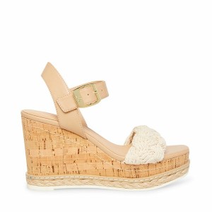 Zapatos Cuña Steve Madden Junee-w Mujer Beige Multicolor | 8916402-WG