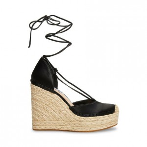 Zapatos Cuña Steve Madden Loretta Mujer Negros | 0471965-YC