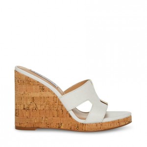 Zapatos Cuña Steve Madden Mayson Mujer Blancos | 0275631-XT
