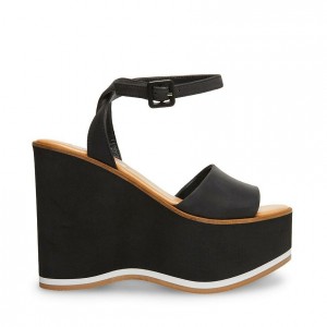 Zapatos Cuña Steve Madden Milan Mujer Negros | 4502316-NE