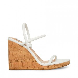 Zapatos Cuña Steve Madden Morgan Mujer Blancos | 9753180-UK