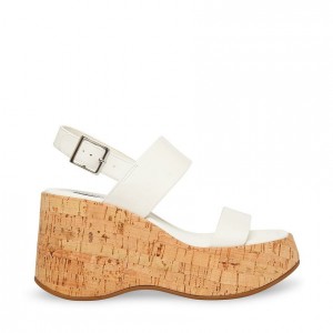 Zapatos Cuña Steve Madden Pam Mujer Blancos | 2906851-FJ