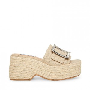 Zapatos Cuña Steve Madden Solana Espadrille Mujer Beige | 7836120-RC