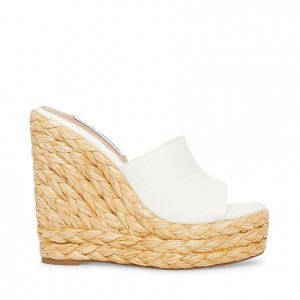 Zapatos Cuña Steve Madden Tabitha Mule Mujer Blancos | 5296143-OH