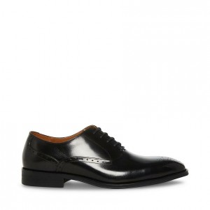 Zapatos de Vestir Steve Madden Zate Lace Up Hombre Negros | 0158973-TB